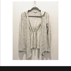Forever 21 Thin Gray Hooded Cardigan-Size M